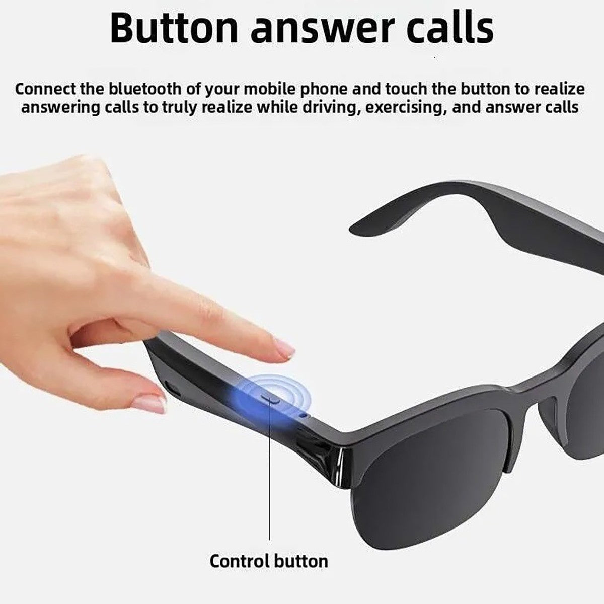 LUNETTES INTELLIGENTES BLUETOOTH XG89 AVEC TRADUCTEUR IA MUSIQUE ET APPELS MAINS LIBRES