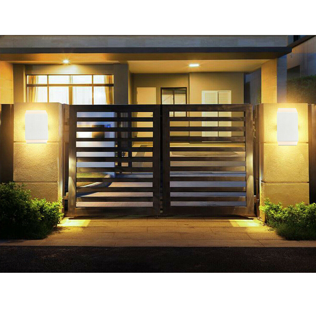 APPLIQUE PARETE LED 6W LAMPADA MURO IP65 MODERNO DOPPIA LUCE CALDA 3000K