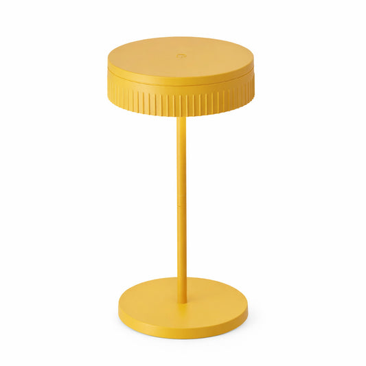 LAMPE DE TABLE LED RECHARGEABLE TACTILE USB 2000MAH DESIGN MODERNE JAUNE LPT146
