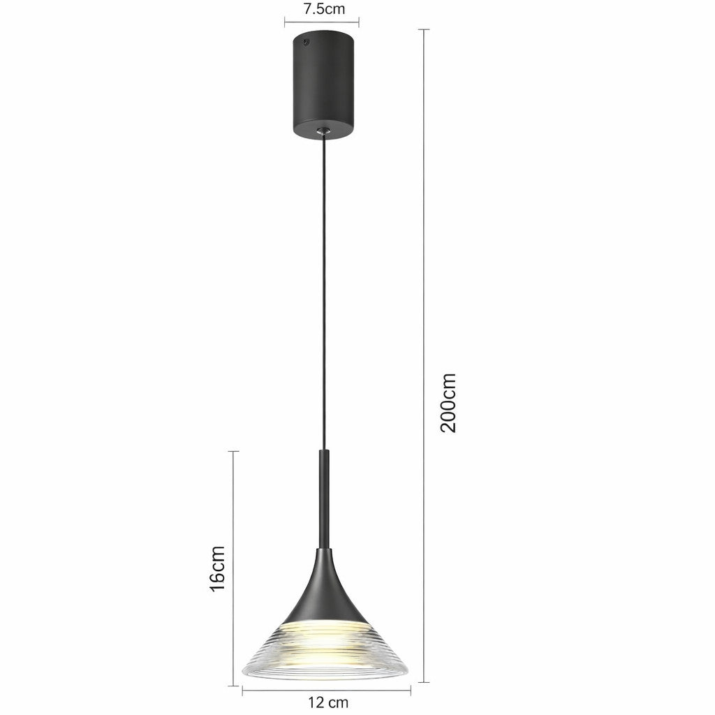 LAMPADA SOSPENSIONE LED 4W REGOLABILE 3 COLORI 3000K 4000K 6000K 400LM LP016