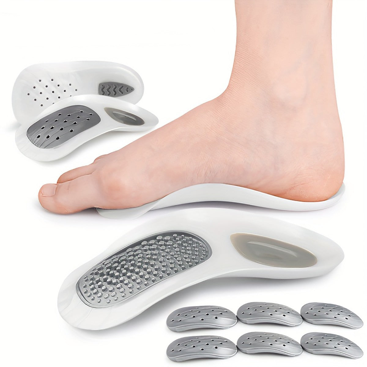 Paire de semelles orthopédiques universelles, soutien de la voûte plantaire, semelles à 3 niveaux