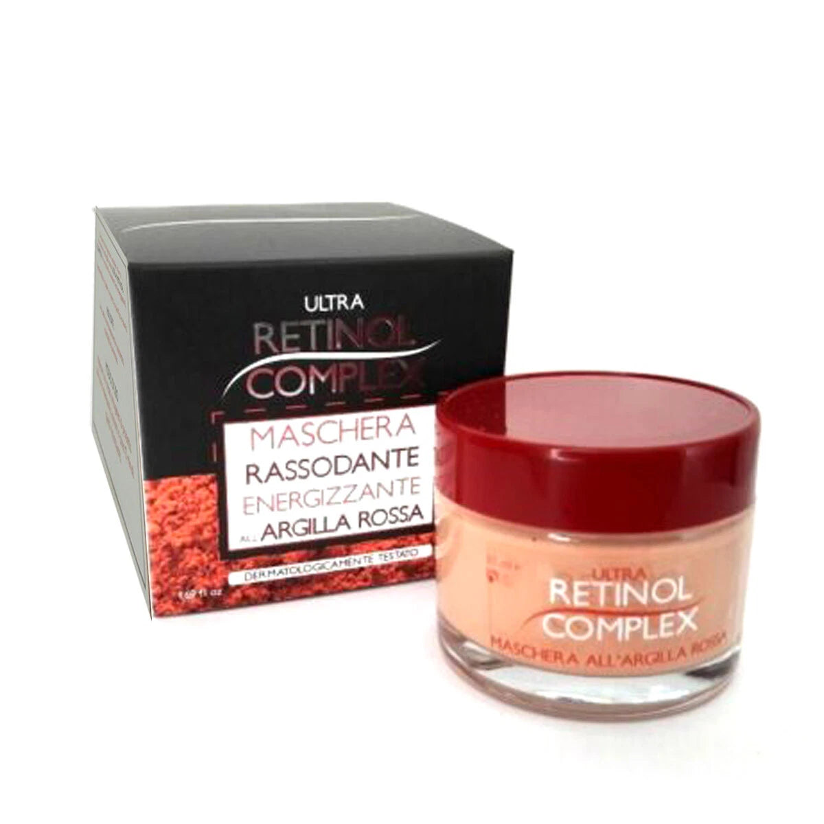 RETINOL COMPLEX ULTRA MASCHERA VISO RASSODANTE PELLE ENERGIZZANTE ARGILLA ROSSA