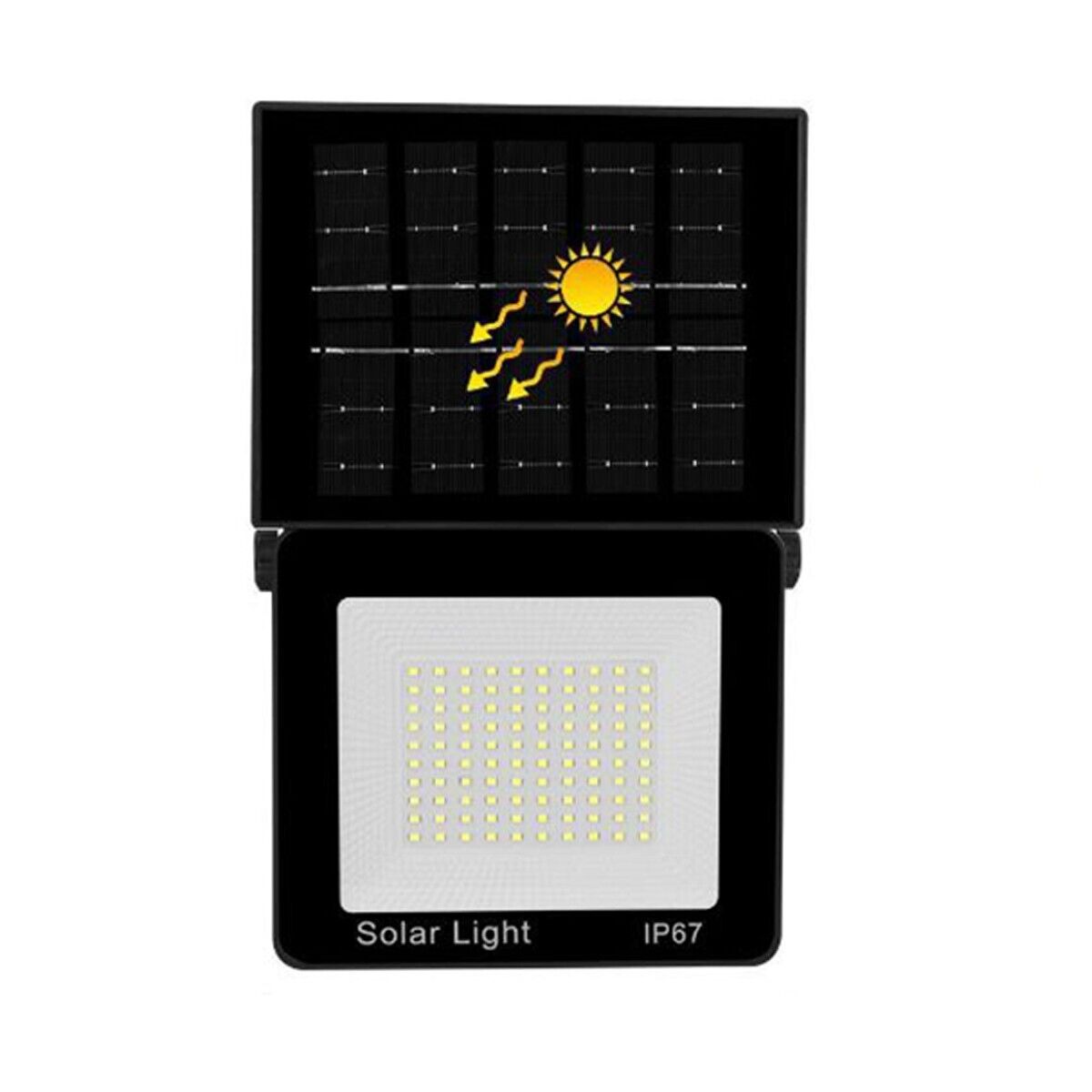 FARO LED FARETTO PANNELLO SOLARE CREPUSCOLARE IP67 100  LED ESTERNO TE-B0636