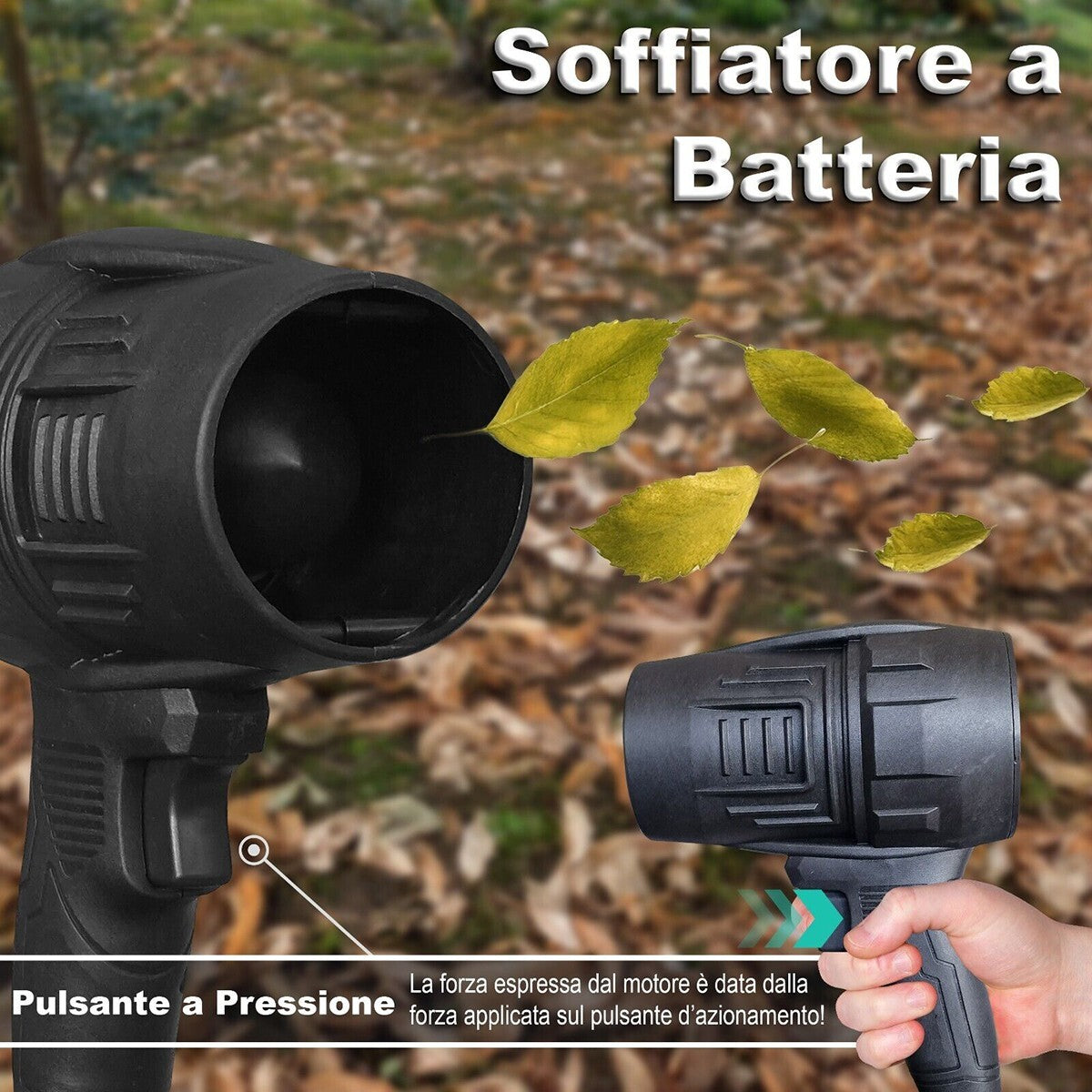 SOUFFLEUR DOUBLE BATTERIE 48 V POUR FEUILLES SÉCHEUR TURBO POUR VOITURE