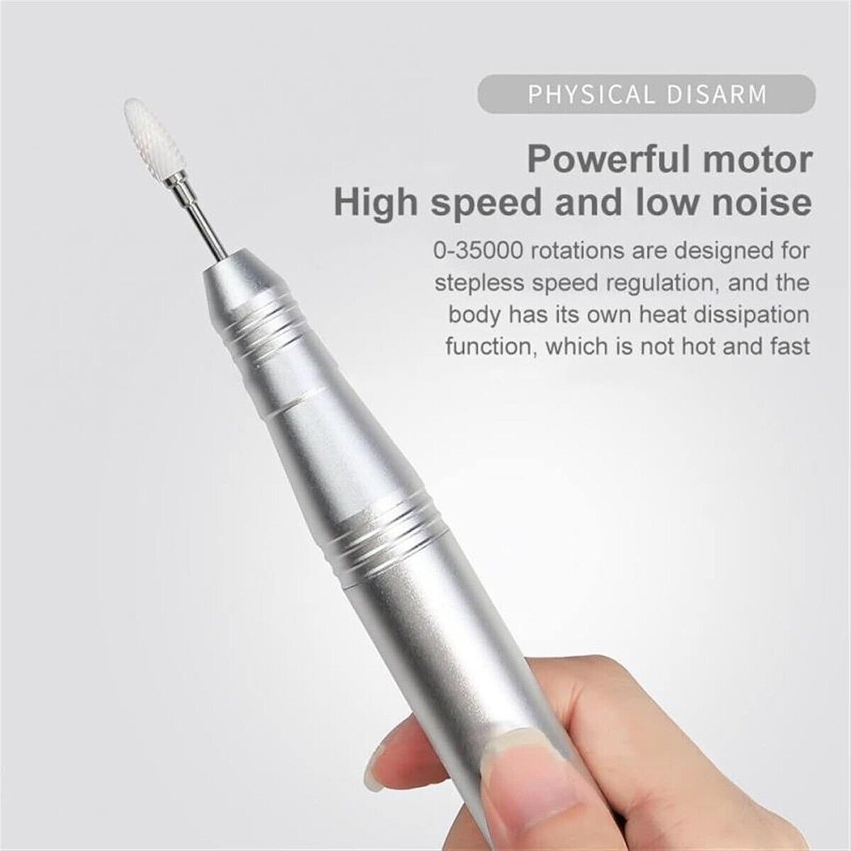 KIT FRESA UNGHIE ELETTRICA 35000 RPM USB MANICURE PEDICURE PORTATILE NAIL ART