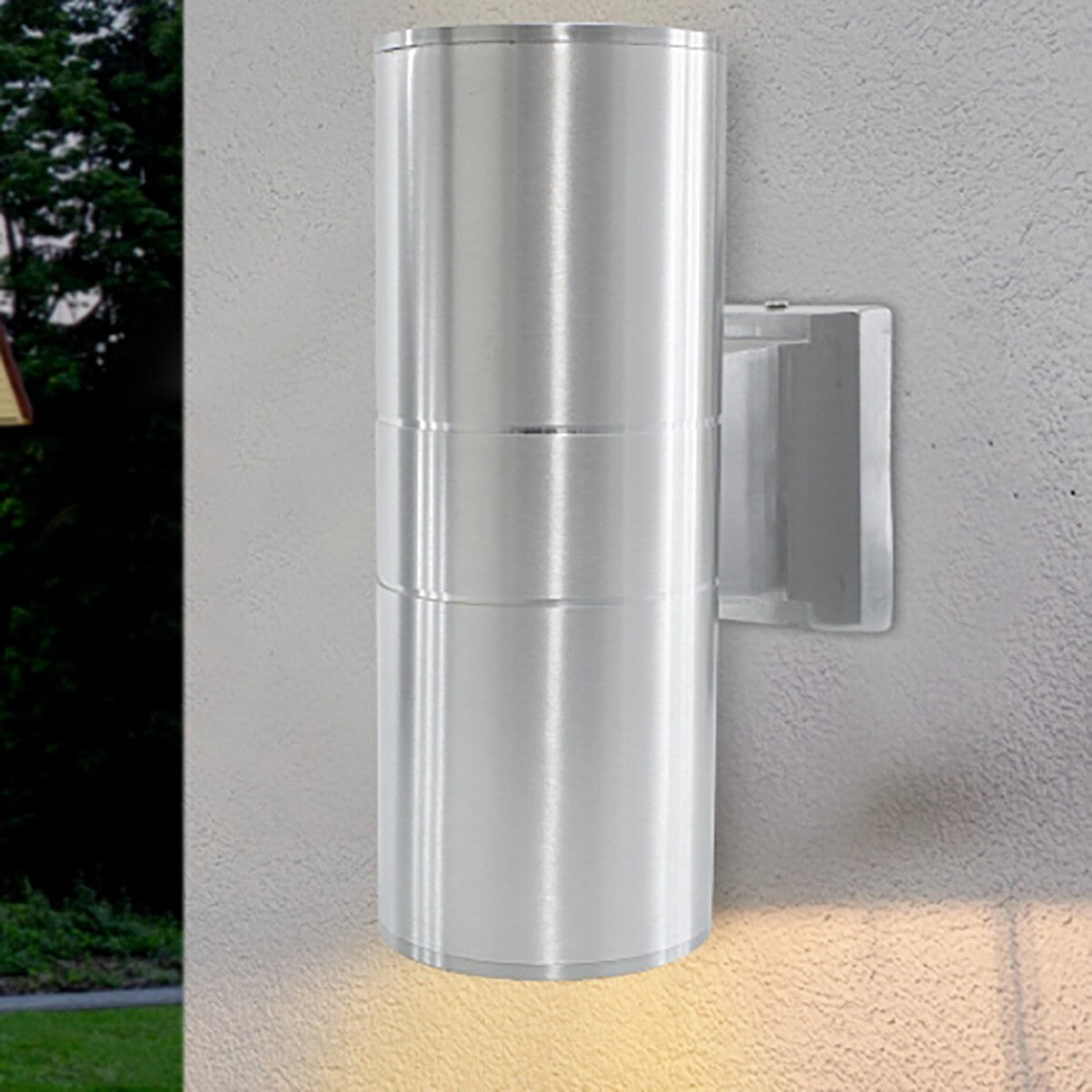 APPLIQUE MURALE LED LAMPE EXTÉRIEURE DESIGN MODERNE ALUMINIUM ARGENTÉ