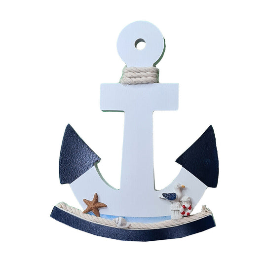 ANCORA IN LEGNO ARREDAMENTO CASA MARINO DECORAZIONE DA MURO PARETE OGGETTISTICA