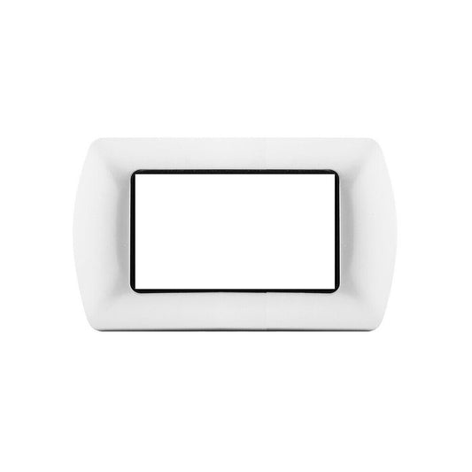 PLACCHETTA PLACCA BIANCO COMPATIBILE LIVING 3 POSTI COPRI INTERRUTTORE CL 119