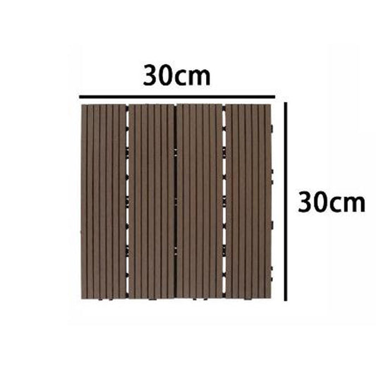 DALLE EXTÉRIEURE JARDIN EFFET BOIS SOL ANTIDÉRAPANT À EMBOÎTEMENT 73555