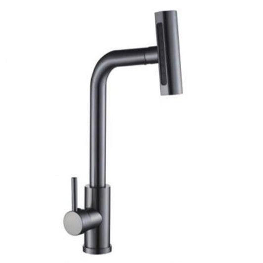 RUBINETTO LAVELLO CUCINA CANNA ALTA MODERNO NERO MISCELATORE LAVANDINO 1617