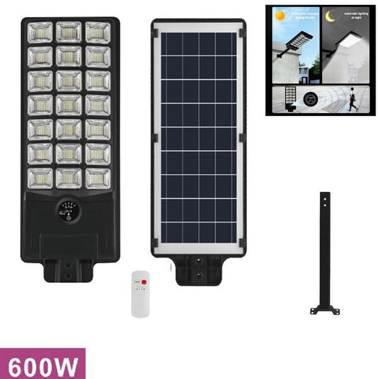 PROJECTEUR LAMPADAIRE SOLAIRE 600W AVEC SUPPORT TÉLÉCOMMANDE 12481