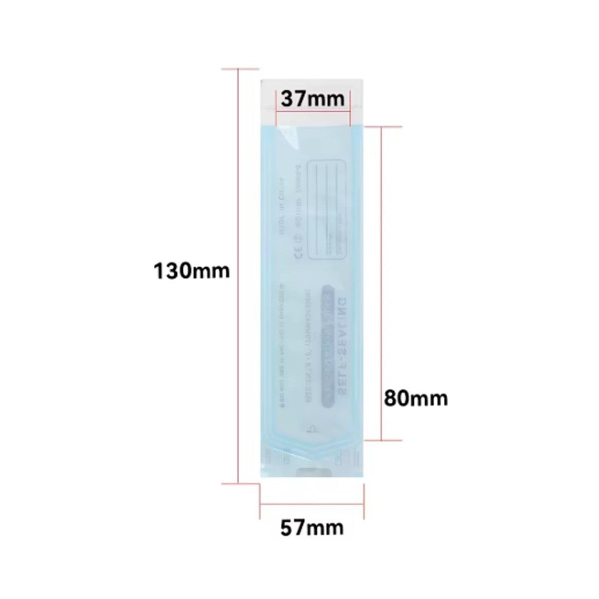 200 POCHETTES DE STÉRILISATION AUTO-ADHÉSIVES SCELLABLES ESTHÉTICIENNE DENTISTES 57X130MM
