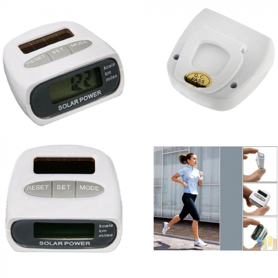PODOMÈTRE NUMÉRIQUE SOLAIRE POUR SPORT ENTRAÎNEMENT COURSE COMPTEUR DE CALORIES