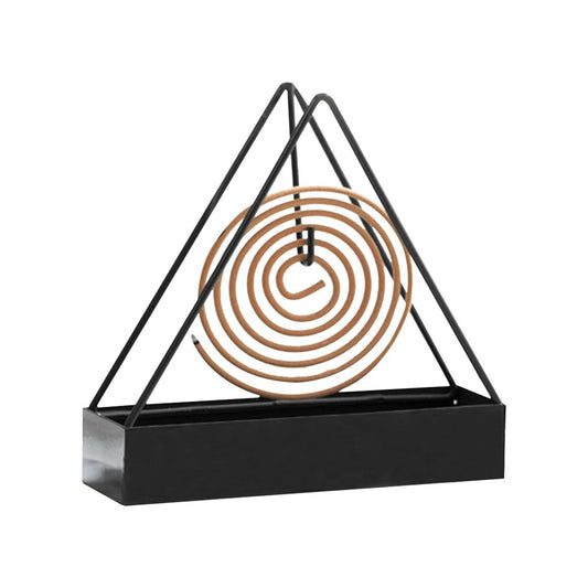 PORTE-SPIRALE ANTI-MOUSTIQUES NOIR MÉTAL INTÉRIEUR EXTÉRIEUR SUPPORT SPIRALE
