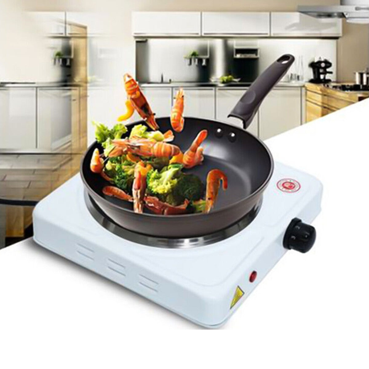 FORNELLO IN GHISA ELETTRICO SINGOLO PORTATILE 500W PIASTRA ELETTRICA H-009