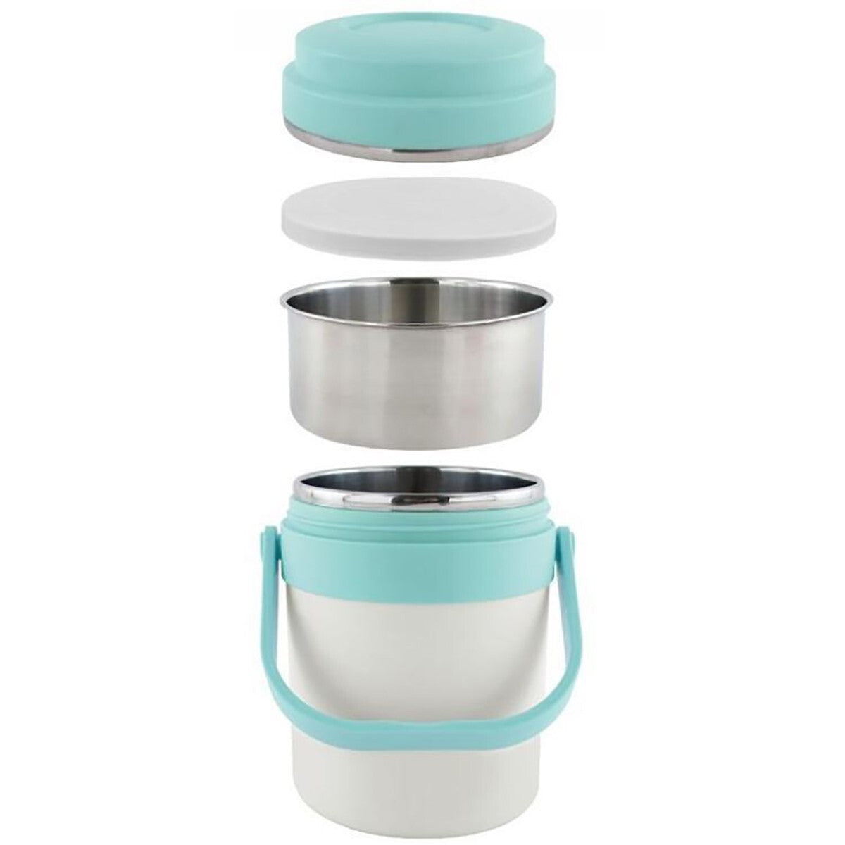 PORTAVIVANDE THERMOS CONTENITORE PORTA PRANZO TERMICO ACCIAIO BORSA TERMICA 2LT