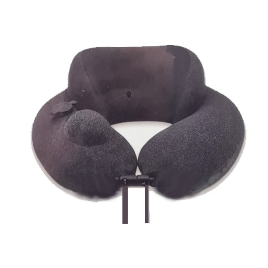 OREILLER DE VOYAGE AUTO-GONFLANT POUR LE COU EN MOUSSE À MÉMOIRE DE FORME 3D AVEC POMPE KLW01