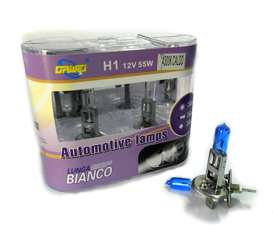 PAIRE PHARES AMPOULES XÉNON VOITURE CULOT H1 BLANC CHAUD 4300K HAUTE LUMINOSITÉ