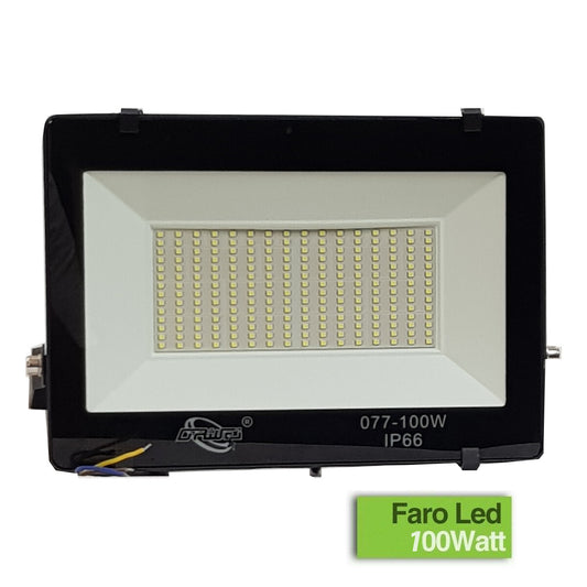 PROJECTEUR EXTÉRIEUR À LED 100W HAUTE LUMINOSITÉ AVEC 224 LED LUMIÈRE BLANCHE SMD IP66