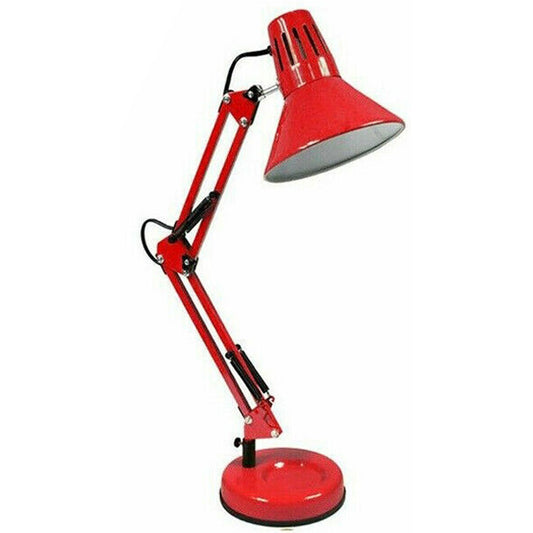 LAMPE ESTHÉTICIENNE ARTICULÉE ORIENTABLE E27 BASE BUREAU TABLE ROUGE TD-101
