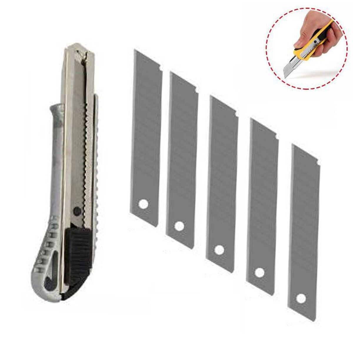 TAGLIERINO CUTTER PROFESSIONALE 15.5CM CON FERMO BLOCCO GUIDA LAME DA 18MM 71077