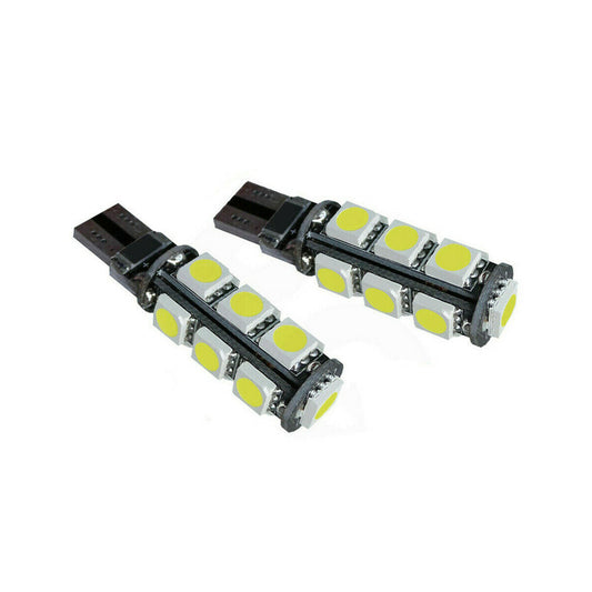 COPPIA LAMPADINE 13 LED SMD T10 5050 AUTO 6000K CANBUS 2.1W LAMPADINA 12V 02707