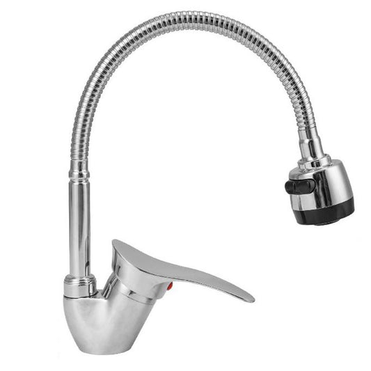 ROBINET ÉVIER CUISINE COL DE CYGNE FLEXIBLE MITIGEUR ÉVIER CHROMÉ 8065W