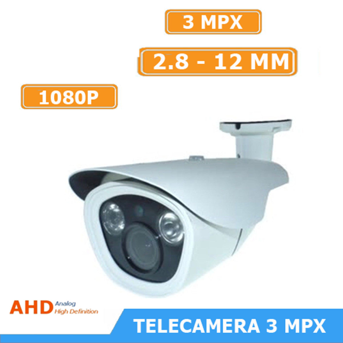 CAMÉRA AHD 3.0 MP VIDÉOSURVEILLANCE LED IR ARRAY VARIFOCALE 2.8-12MM 9103