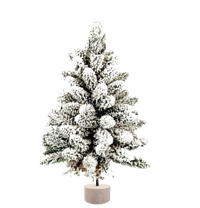 SAPIN DE NOËL ARTIFICIEL VERT ENNEIGÉ PETIT 60 CM AVEC NEIGE BASSE