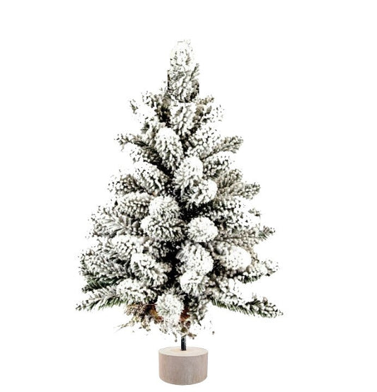 SAPIN DE NOËL ARTIFICIEL VERT ENNEIGÉ PETIT 60 CM AVEC NEIGE BASSE