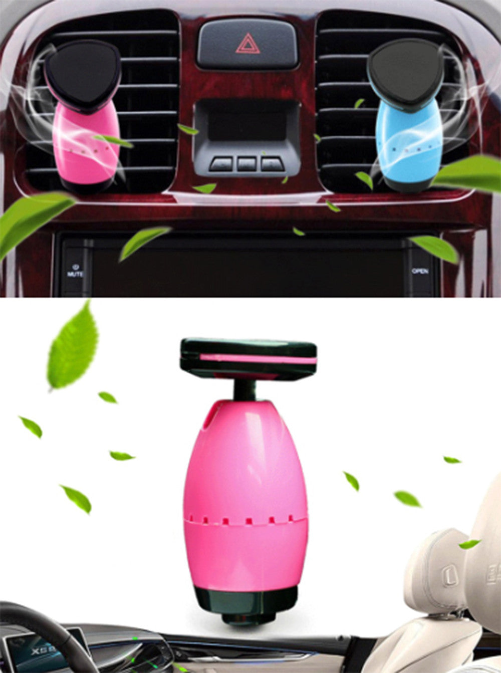 SUPPORT MAGNÉTIQUE DÉSODORISANT VOITURE PARFUM BOUCHES D'AÉRATION VENTILATEUR DIFFUSEUR