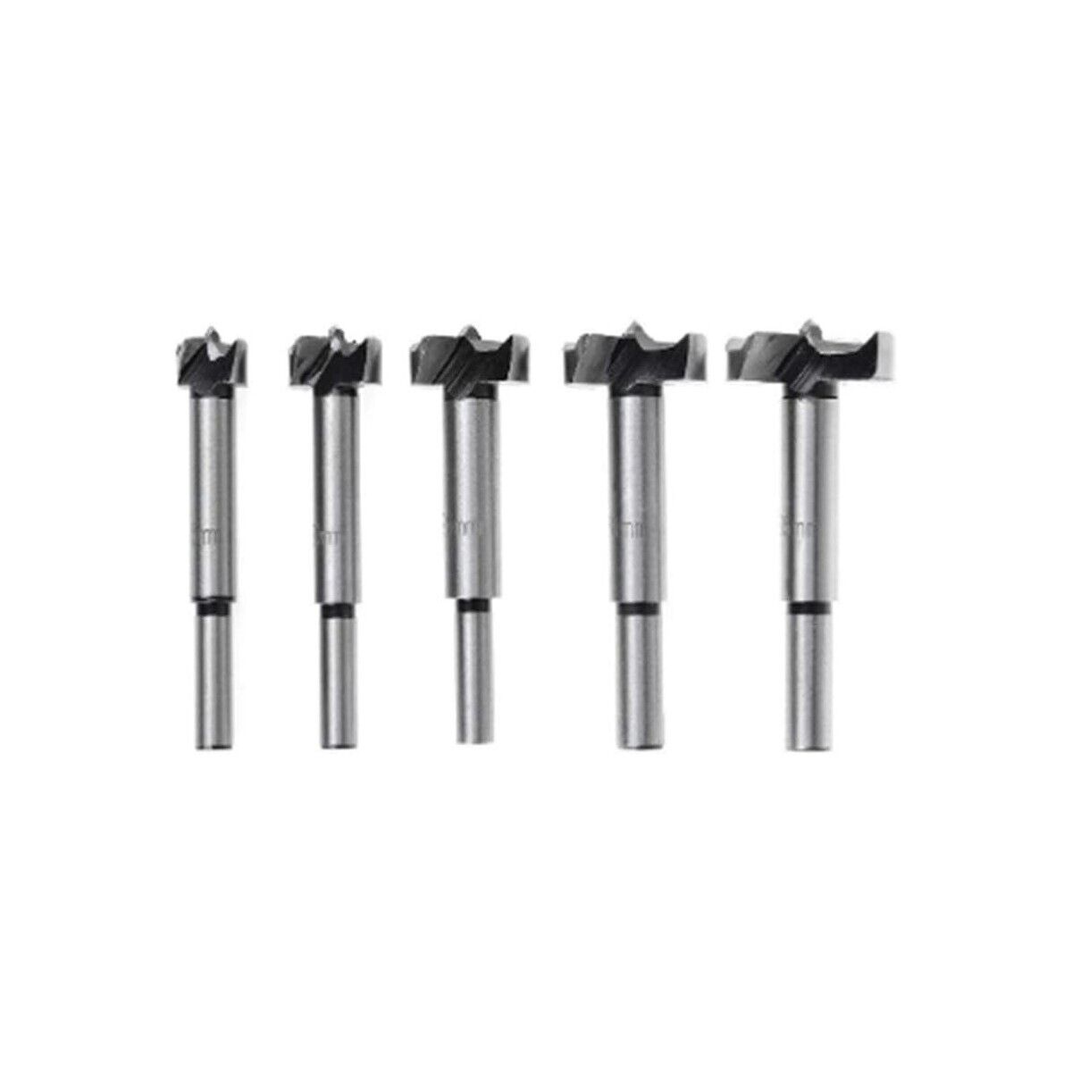 SET DI 5 FRESE TAZZA METALLO DURO DA 15 25 25 30 35MM PER LEGNO DURO PRESSATO
