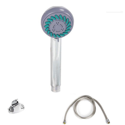 POMME DE DOUCHE BRAS DOUCHETTE MULTIJET SALLE DE BAIN DOUCHE BAIGNOIRE TUBE ROND 01942