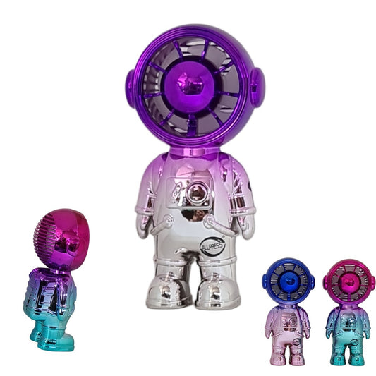 MINI VENTILATEUR ASTRONAUTE PORTABLE RECHARGEABLE USB VOYAGES PIQUE-NIQUE BUREAU