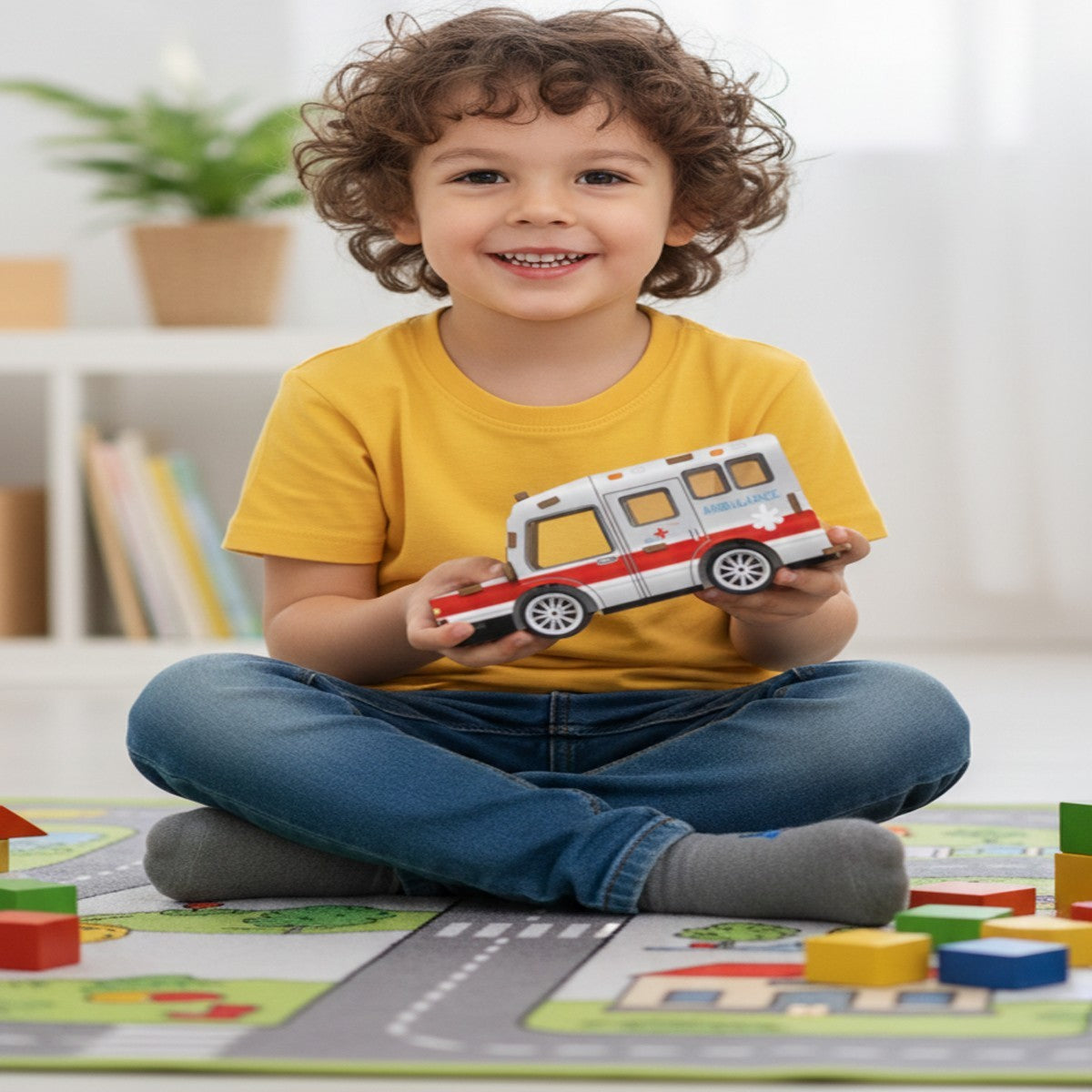 PUZZLE 3D AMBULANZA LEGNO 19PZ GIOCO COSTRUZIONI BAMBINI MEZZO SOCCORSO 32385