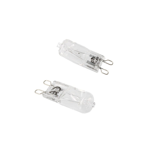 2 LAMPADINE ALOGENA FORNO ATTACCO G9 230V 25W COLORE BIANCO CALDO 2700K