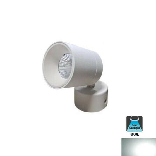 FARETTO LED SOFFITTO ORIENTABILE W LUCE FREDDA MODERNO BIANCO APPLIQUE SPOT LED