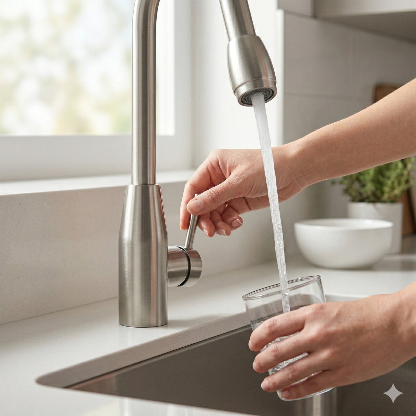 ROBINET MITIGEUR DE CUISINE MONOCOMMANDE CHROMÉ COL DE CYGNE PIVOTANT EAU 8066