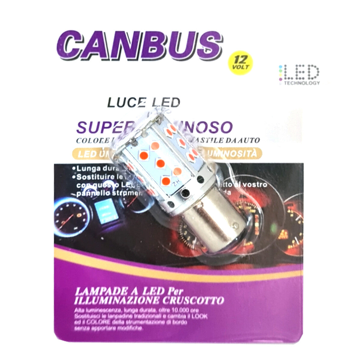 AMPOULE CANBUS 35 LED ROUGE VOITURE 1156 3030 12V STOP FREINS FEU DE RECUL CA-88