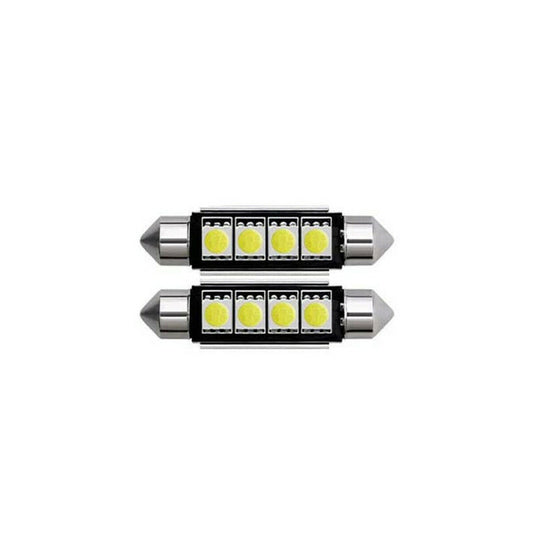 COPPIA LAMPADINE 4 LED SMD 5050 AUTO 6000K CANBUS 1.5W LAMPADINA 12V CA-02711