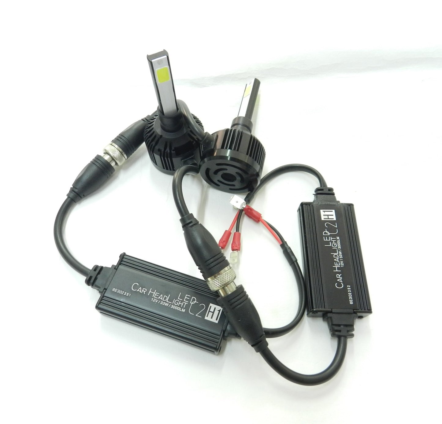 COPPIA LAMPADE FARI RICAMBIO AUTO 2 LED C2 H1 ALTA LUMINOSITA' BIANCO FREDDO 33W