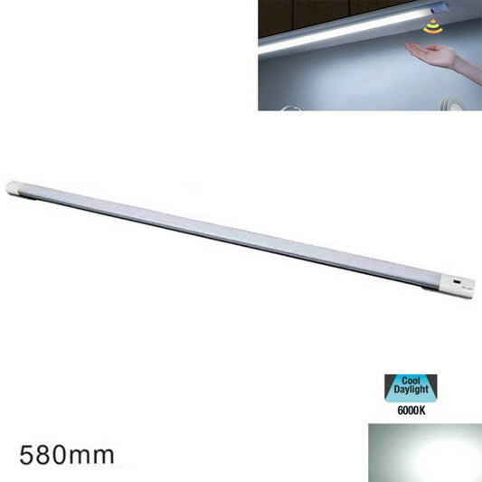 BARRE LED CUISINE PLACARD LUMIÈRE FROIDE DÉTECTEUR MOUVEMENT MAIN RECHARGEABLE 58CM