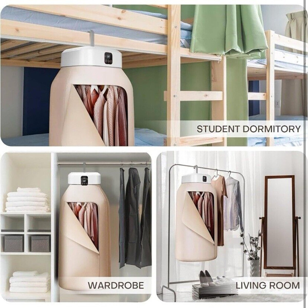 SÈCHE-LINGE ÉLECTRIQUE PORTABLE PLIABLE AVEC TÉLÉCOMMANDE