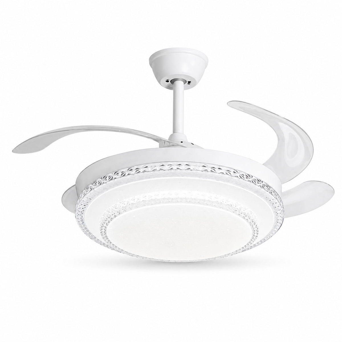 VENTILATEUR DE PLAFOND LUMIÈRE LED 85W PALES RÉTRACTABLES 48" TÉLÉCOMMANDE SJ-195