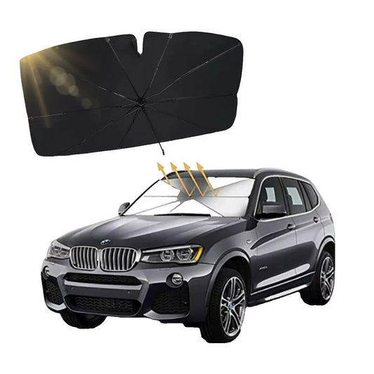 PARE-SOLEIL DE VOITURE PLIABLE 140CM PROTECTION UV POUR PARE-BRISE AVANT AS-06633