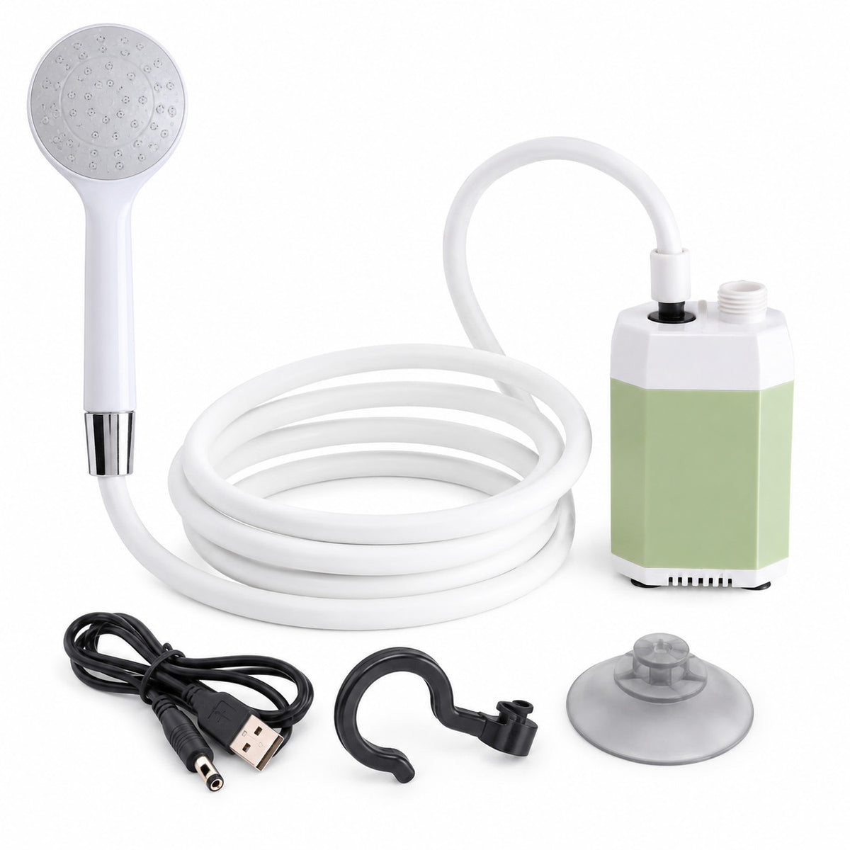 KIT DOCCIA PORTATILE RICARICABILE USB CAMPEGGIO ESTERNO GIARDINO AUTO CASA KE807