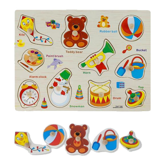 PUZZLE EN BOIS À ENCASTRER ÉDUCATIF BALLE OURS JOUETS SENSORIELS ENFANTS 53754