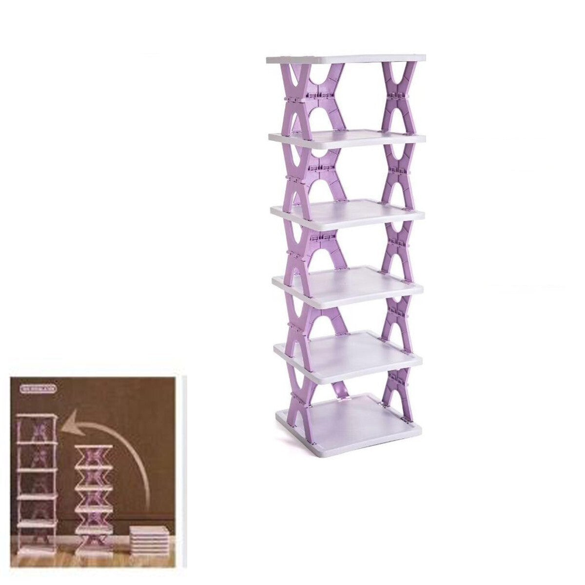 PORTA SCARPE SCARPIERA VERTICALE MONTAGGIO RAPIDO 5 RIPIANI PIEGHEVOLE