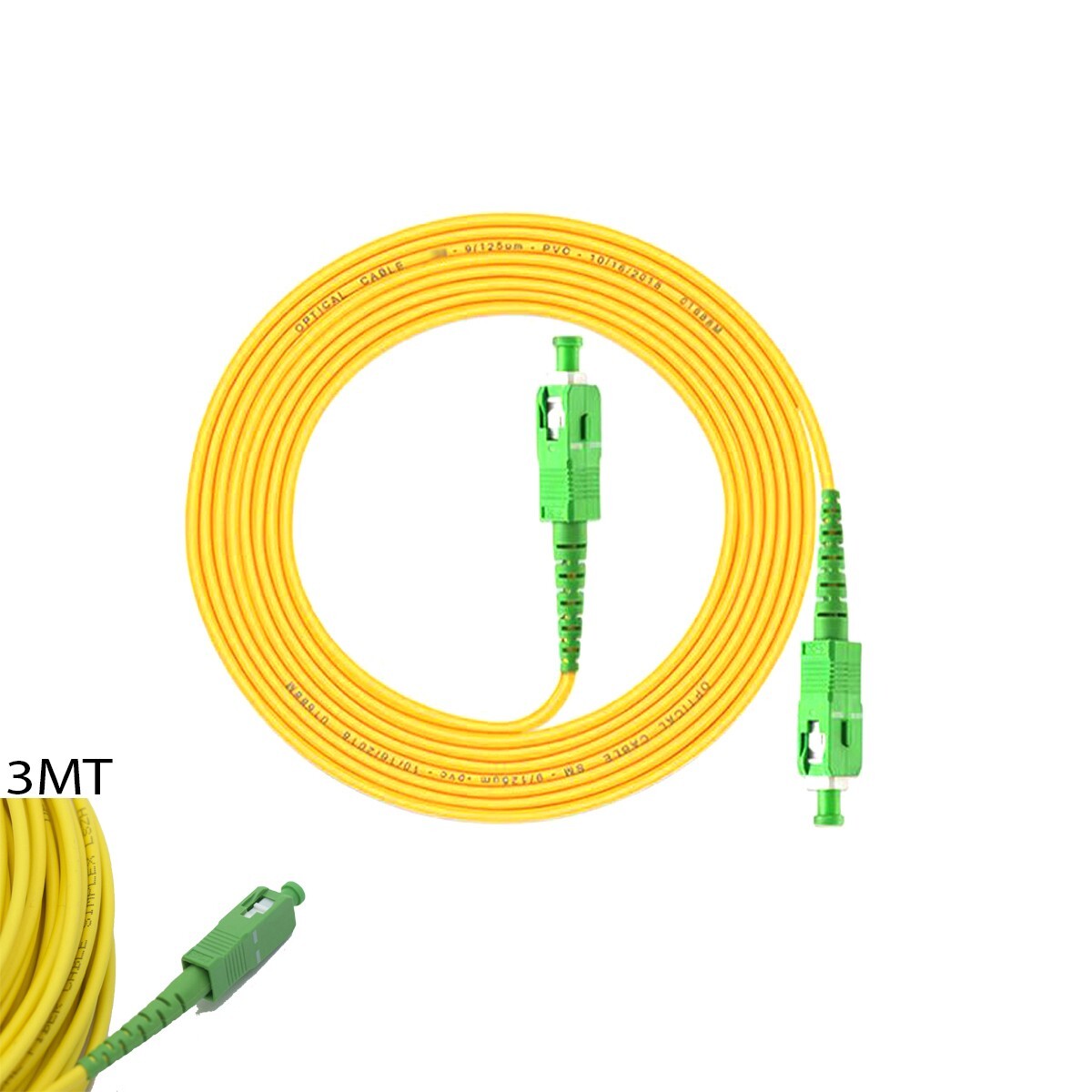 CÂBLE FIBRE OPTIQUE UNIVERSEL PATCHCORD MONOMODE FTTH 9/125 SC/APC 3M