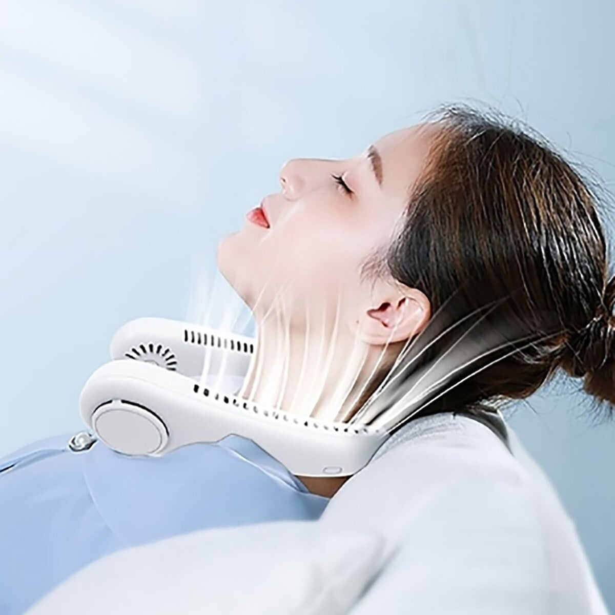 VENTILATORE COLLO SENZA PALE PORTATILE RICARICABILE ARIA USB SPORT AS-01577